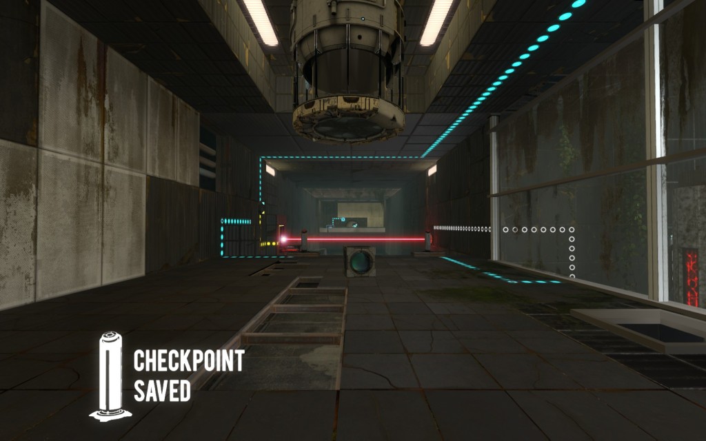 In-game view with the "Checkpoint Saved" message showing in the bottom-left corner